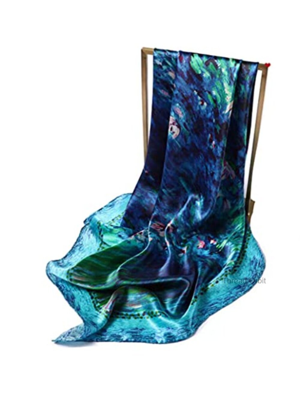 100% Mulberry Silk Scarf 35" Square Hair Wrap Neckerchief Gift Boxed